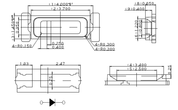 Высокий обломок САН СИД белизны SMD Rgbw 4014 люмена 0.5W