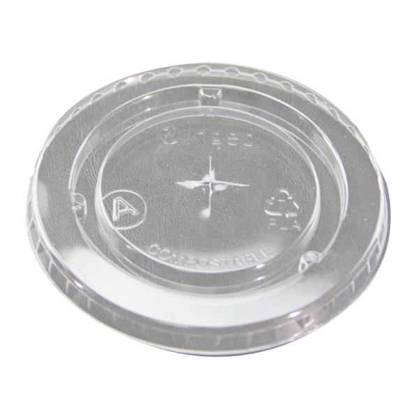 Eco-Friendly PLA cornstarch 80mm 90mm cold drinking  cup lids