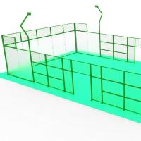 Surface lisse verte Cour de tennis de padel synthétique Facile à installer
