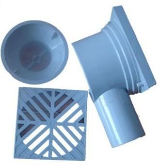 UPVC plastic side floor drain, floor filler,bathroom floor drain, 10*10cm,15*15cm