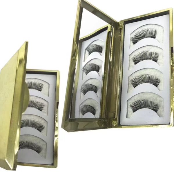 Handmade Long Thick 3D  Magnetic Fake Lashes Full Eye  Glue - Free Design