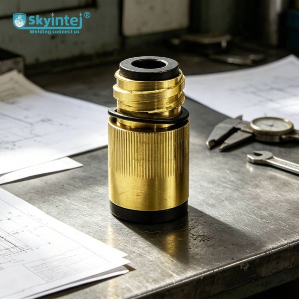 OTC 350A Copper Brass MIG Welding Insulator with Rubber Washer High Temperature Resistant Sleeve