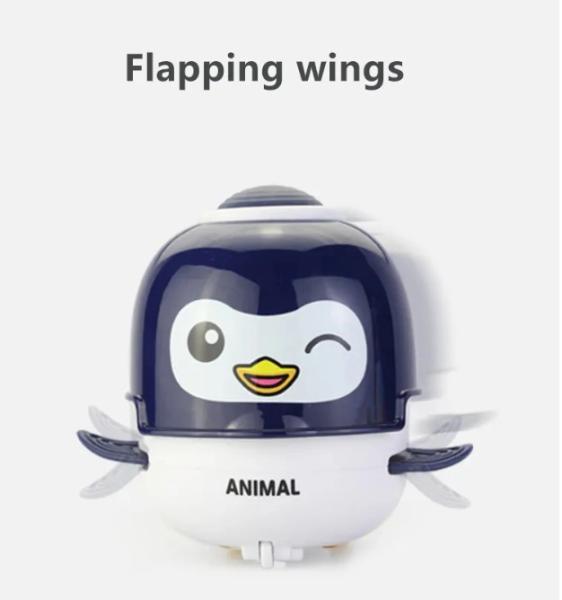 Wholesale Baby Early Education Cute Can Chew Soft Glue Mini Press Penguin Sliding Toy Children Crawling Game Toys