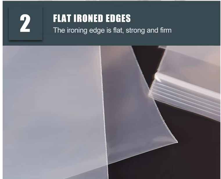 Bolsas transparentes de plástico con cremallera Bolsas recargables Bolsas transparentes de plástico PE