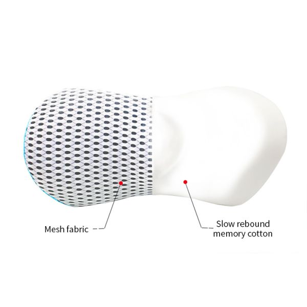 Knitted Breathable Lumbar Cushion for Office Chair 48*32*23cm Memory Foam Back Support