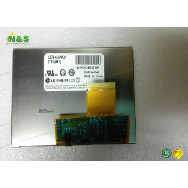 LB043WQ1-TD01      LG LCD Panel    LG Display     	4.3 inch    LCM     480×272      350     400:1 	16.7M 	WLED 	TTL