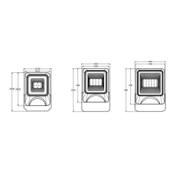 Спорт репроектора 50W 100W 150W 200W прожектора света потока СИД IP66 на открытом воздухе освещая хранил гарантию 5year