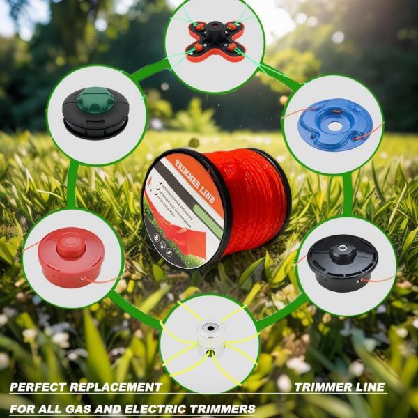 Twist 2.6MM 0.102'' 10M Nylon Trimmer Line Blister Package