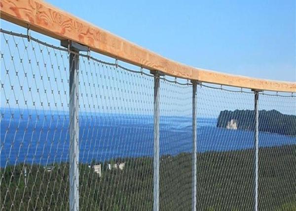 Rust Resistant Flexible Stainless Steel Rope Net 2.0mm 50mm Mesh Eye Size