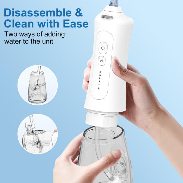 300ml Recarregável Irrigação de Viagem Limpeza de Água Dentária Flosser Dentes Pick 5 modos