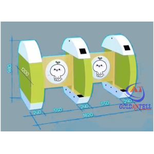Высокоскоростная сползая высота ворот турникета половинная с регулятором доступа Кода КР/РФИД