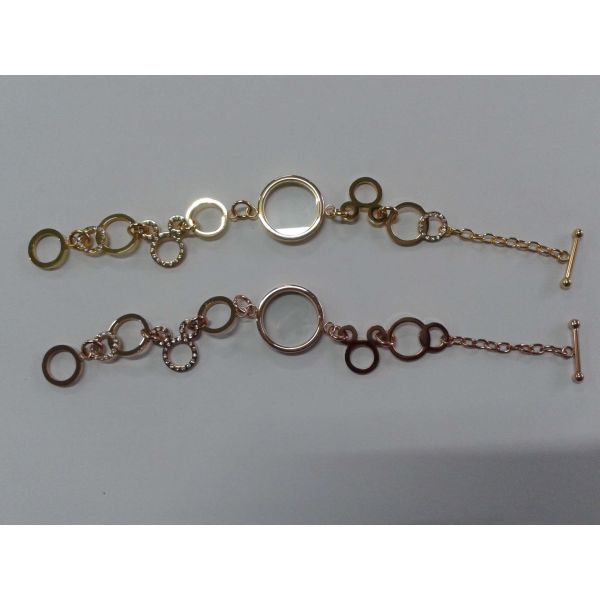 Ladies Fashion Micky Mouse Shaped 316L Stainless Steel Floating Glass Locket Bracelets