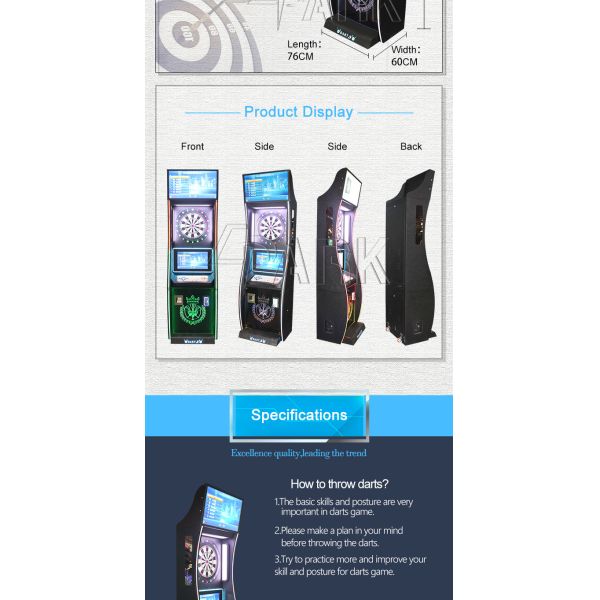 2020 manufacturer supplied international standard electronic darts machine EPARK luxury video training monitor game