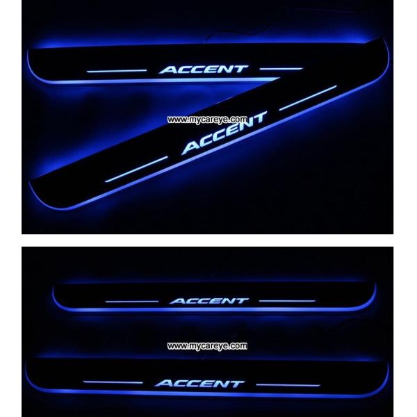 Hyundai Accent LED lights side step car door sill led light pedal scuff