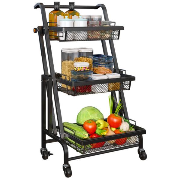 Anti Corrosion Telescopic 25kg Bearing Metal Trolley Cart