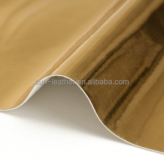 OEM TPU Mirror PU Synthetic Leather Fabric for Shoes Women