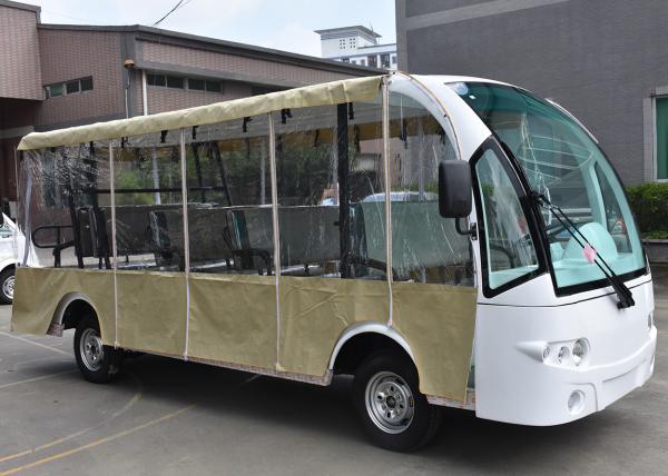 72V DC Motor 14 Seats Electric Sightseeing Car With Foldable Rain Shade