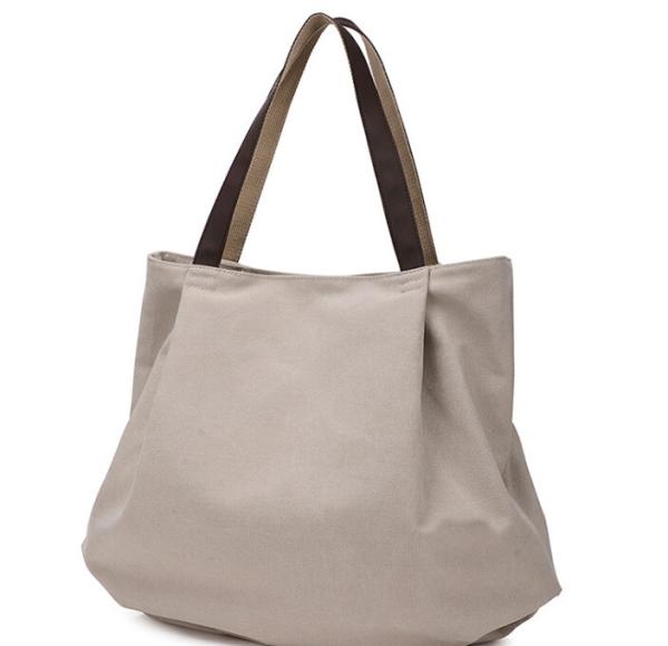 Daily Work Waxed Duffle Canvas Bag Dustproof Easy Cleaning Heavy Duty White