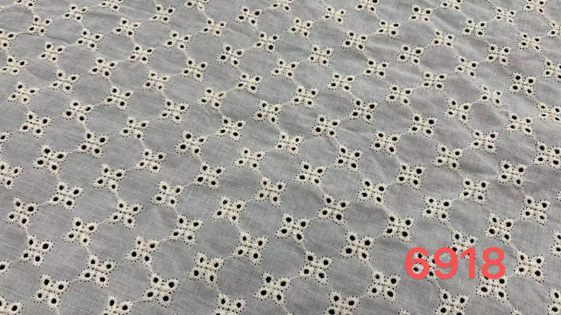 Light Cotton Chicken Embroidery Lace Fabric with Delicate Hollow Workmanship and Breathable Fabric for Apparel and Home Decor