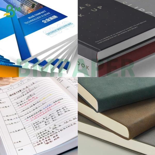 140g 160g Resistencia al pliegue suave Eco-friendly Papel blanco alto sin madera para folletos Portadas de libros