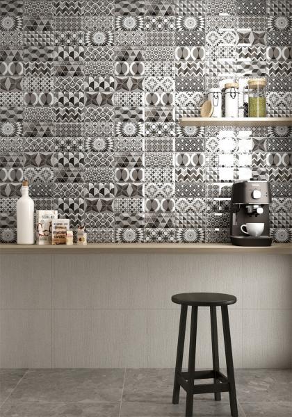 Grey 75x152mm Clay Indoor Wall Tiles for Kitchen Bathroom