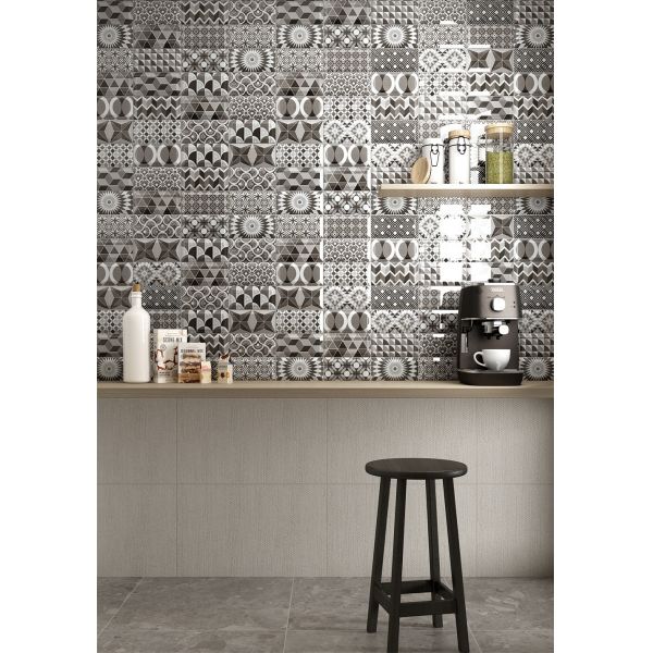 Grey 75x152mm Clay Indoor Wall Tiles for Kitchen Bathroom