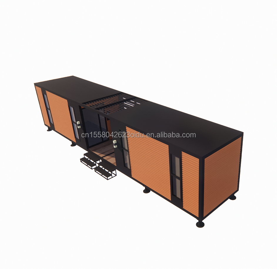 Affordable Aluminum Alloy Windows Steel Structure Prefab Foldable Villa Container House with Galvanized Steel Square Tubes