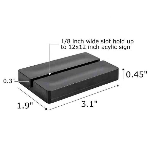 Black Acrylic Display Stands Card Sign Holder Placing Position Mark Of The Card Clamp Slot