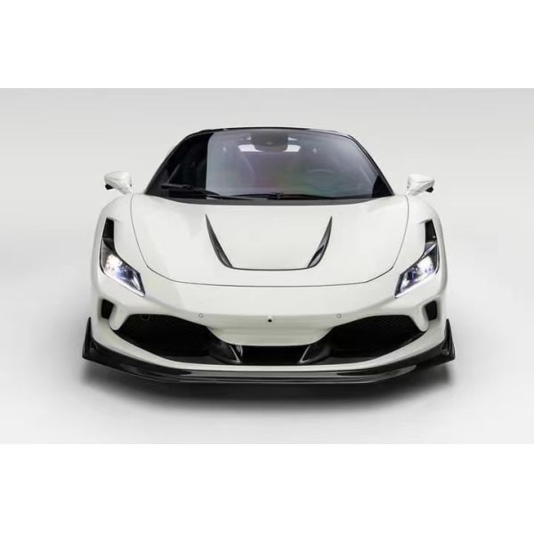 F8 Ferrari Carbon Car Body Kit VOS Style PP Carbon Fiber Lip Spoiler Hood Body Kit
