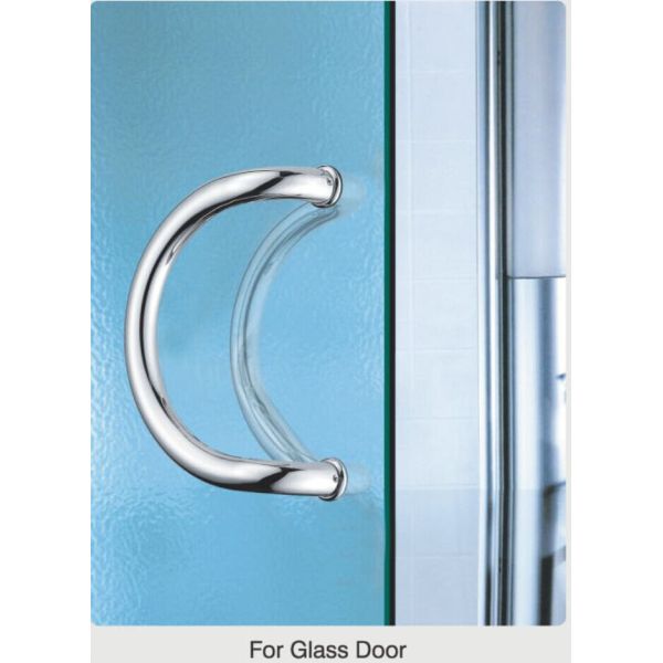 Dia. 32mm tub curved design gate handles brass / SUS exterior door handles set W-DH606 glass shower door handle