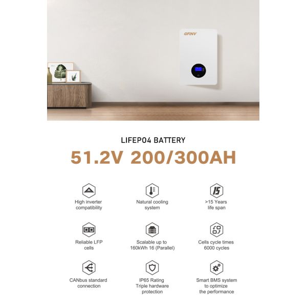 ROHS Certified Solar Lifepo4 Battery 3kw 5kw 10kw For House Energy Storage