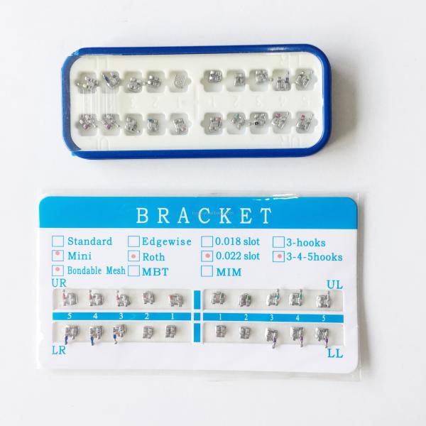 Roth/MBT/Edgewise Orthodontie dentaire à chaud MBT Brace Bracket Mini 0.022 Fente Fabriquée par MIM Technology 2 années de durée de conservation
