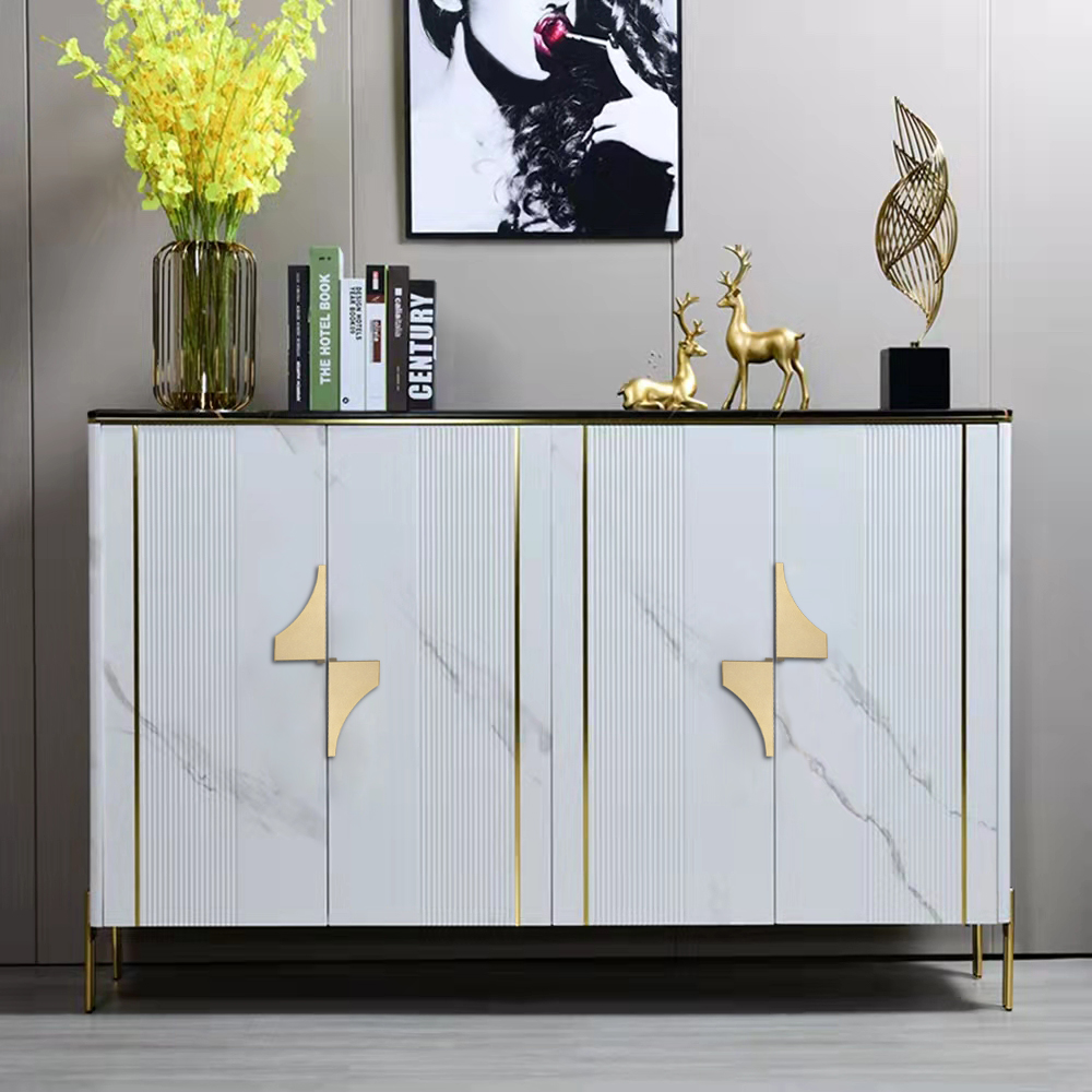 New Design Cabinet Handle Knob Half Gold Handles Aluminum Combination Cabinet Door Knobs