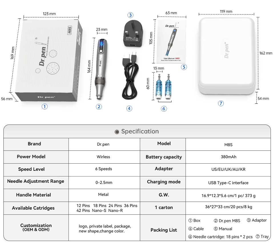 Microneedling Derma Pen Wireless Electric Microneedle Device For Improving Skin Firmness Radiance And Promoting Nutrient Absorption