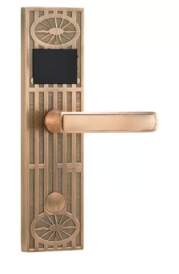 Zinc Alloy Plating RFID Hotel Lock with 125KHz / 13.56MHz Card Access and Low Battery Warning