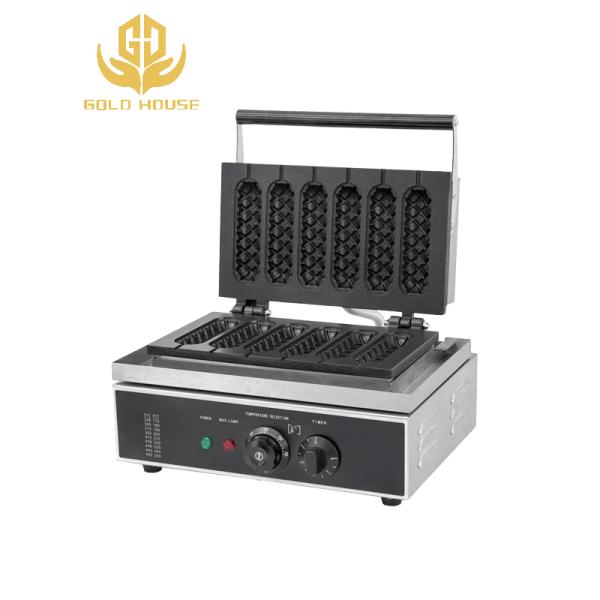 6 Sticks Waffle Stick Machine Commercial Corn Dog Waffle Equipment Hotdog Electric Waffle Maker