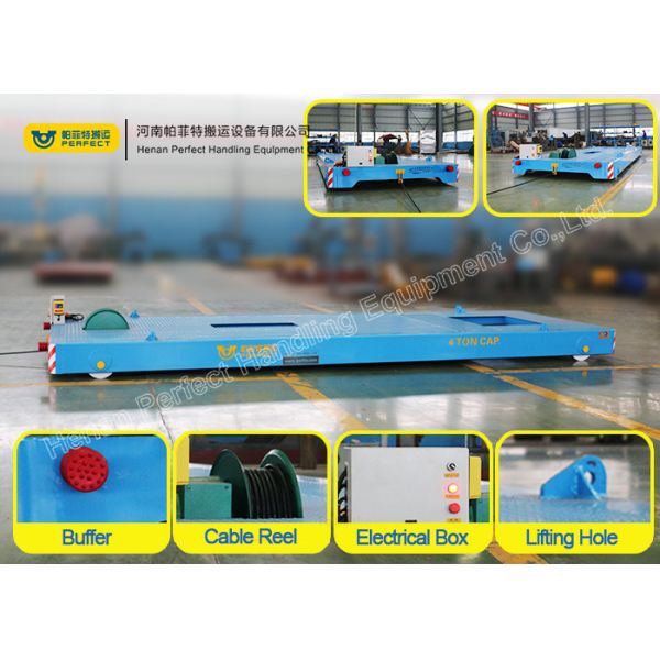 Automation Operation Heavy Duty Plant Trailer / Motor Material Transfer Trolley
