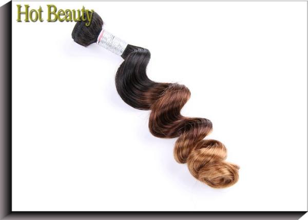 8A Grade 3 Tone Colored Human Hair Extensions 10-30 Tangle Free