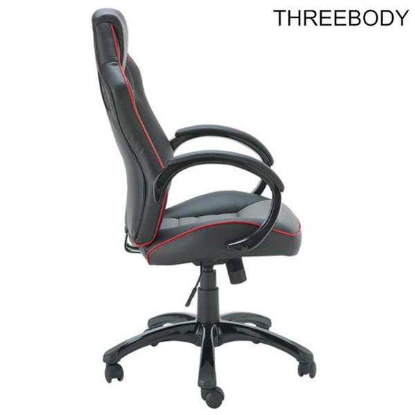 Black Executive Racing Office Chair With Footrest Loaded 1136kgs 360 Degree Swivel Wheel