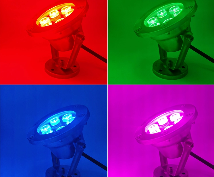 Фонтан сада 7000K 24V 6W IP68 привел света