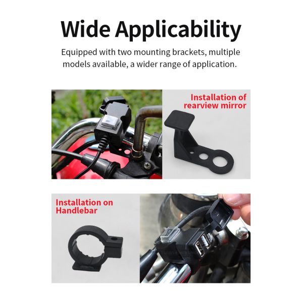 5v 3.1a Bmw Motorcycle Usb Adapter , Double Waterproof Usb Port Motorcycle