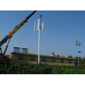 High-Efficiency 1-2kW Vertical Axis Wind Turbine with Low Startup Wind Speed and Magnetic Suspension Structure for Residential Use