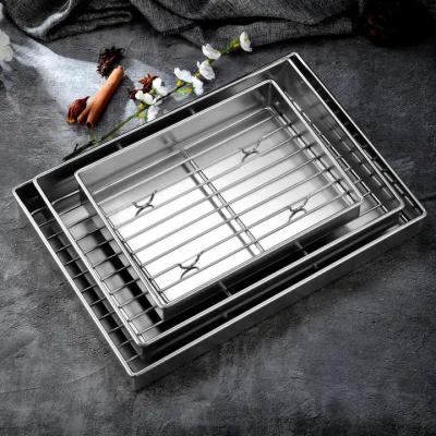Fried Chicken String Stainless Steel Oil Drip Tray Rectangular