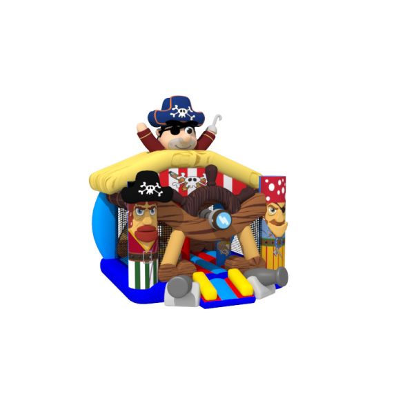 Дом прыжока детей ПВК 5кс5кс5м нового пирата печатания цифров тематический надувной