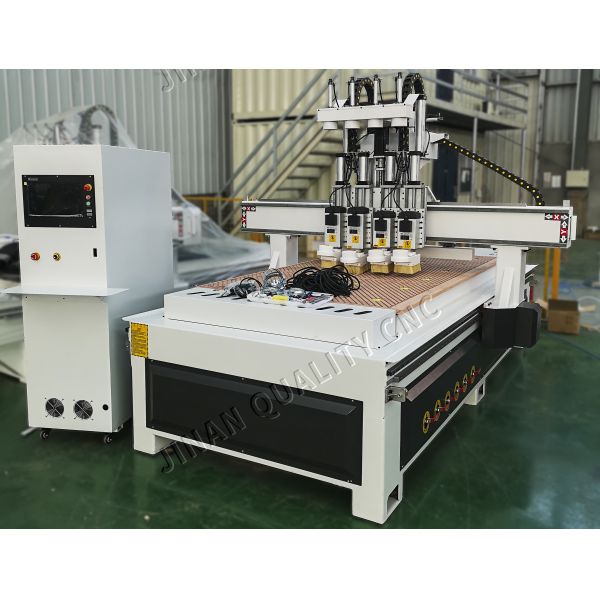 Automatic Tool Changer Computer Controlled Wood Router Machine With 4 Heads