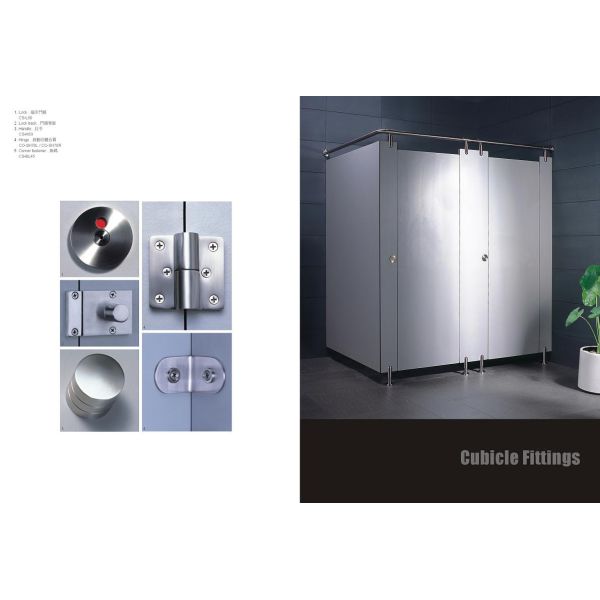 Sturdy Durable Toilet Cubicle Hardware , 304 Stainless Steel Toilet Door Handles / Knob