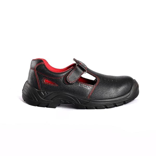 Steel Toe Lace Up Puncture Resistant Embossed Leather Metal Eyelets Men'S Anti Slip Safety Shoes