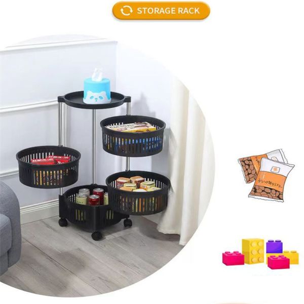 Sustainable Kitchen Storage 3/4/5 Layers Rotating Vegetable Shelving for a Greener Home