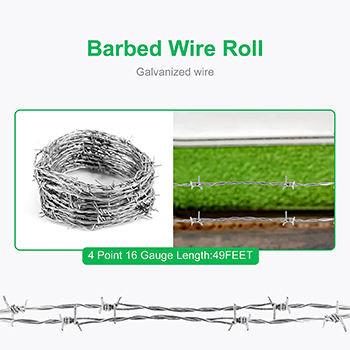Promotional Top Quality  Cheap Used Plastic Galvanized Iron 10# 12# For Sale Barbed Wire Fence Roll Barbed Wire