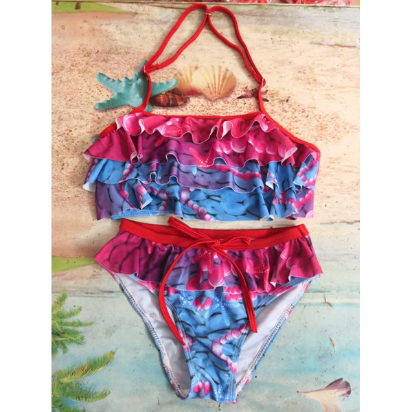 Pink Turquoise Childrens Mermaid Tails , Custom Mermaid Tails Easy Drying